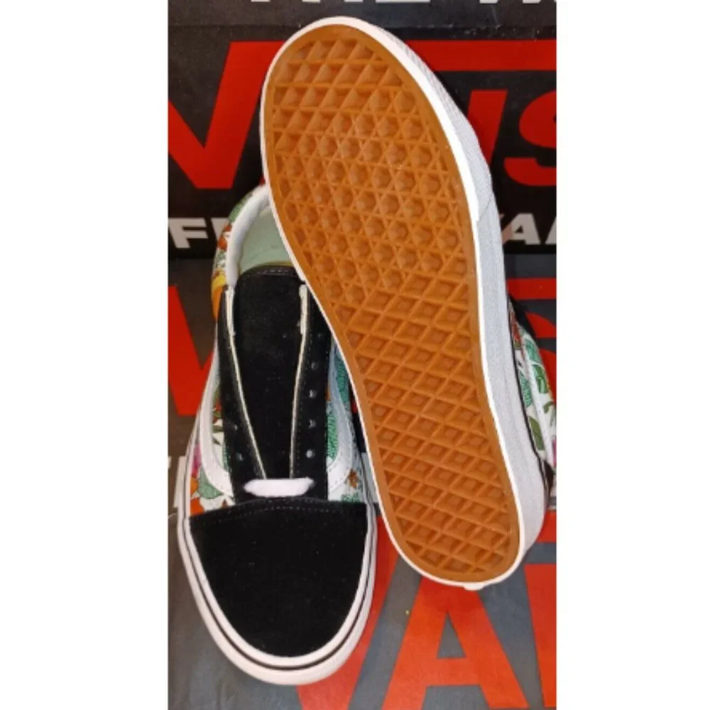 Vans Old Skool Multi Tropical Black/True White Men's 3.5/Womens 5 VNOA4U3BXF3